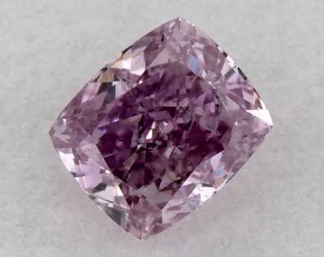 GIA 0.25 Carat Fancy Intense Pink Purple-SI2 Cushion Modified Cut Natural Diamond
